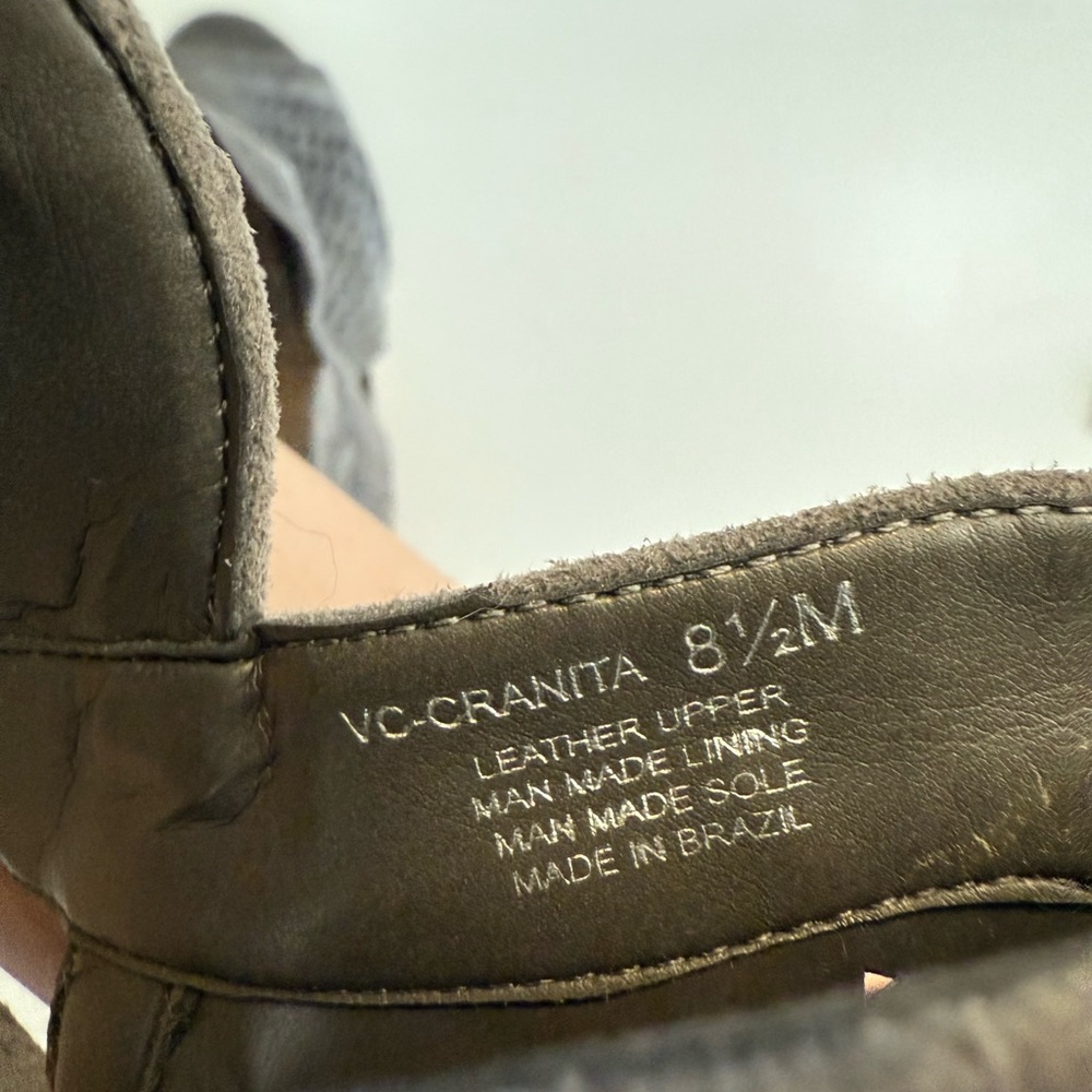 Vince Camuto Charcoal Suede Heels - Picture 5 of 5